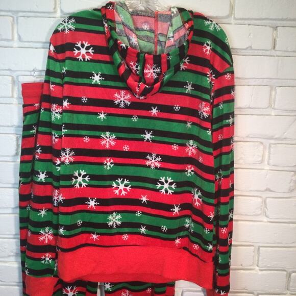 Ugly Christmas velour track set Naughty/Nice Juniors Medium - Picture 5 of 6